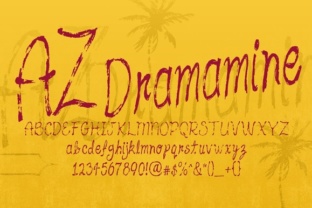 AZ Dramamine: A Script Font for Vintage Branding Projects