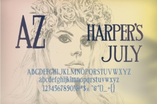 AZ Harpers July for Timeless Typography
