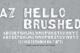 AZ Hello Brushed: A Rustic Sans Serif Font for Bold Branding
