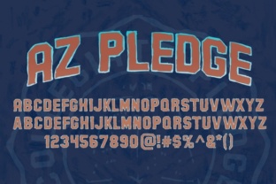 AZ Pledge Font for Clear, Vintage-Inspired Campaigns