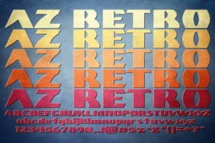 AZ Retro Font for Bold Web Design and 70s Style Branding