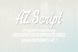 AZ Script: A Rough Edgy Script Font for Editorial Design