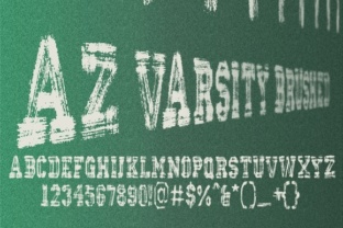 AZ Varsity Brushed: A Serif Font with a Casual Edge for Creative Projects