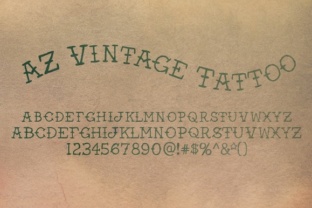 AZ Vintage Tattoo: A Serif Font for Timeless Editorial Design