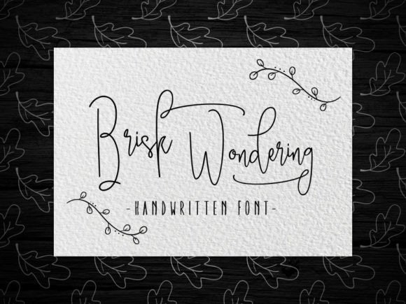 Brisk Wondering: A Script Handwritten Font for Creative Campaigns