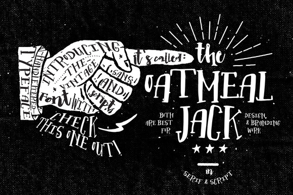 Oatmeal Jack: A Hand Lettered Serif Font for Creative Branding