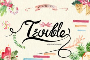 Trouble Script Font for Web and Digital Design